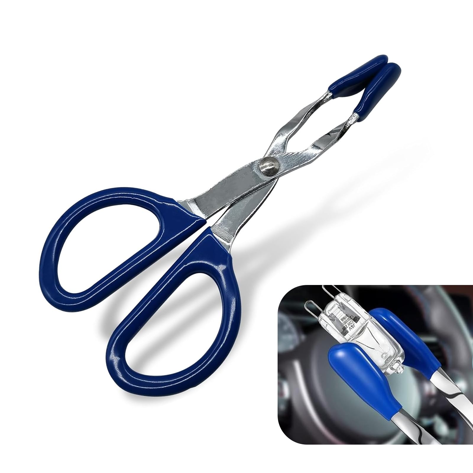 1 PC Car Mini Bulb Disassembly Pliers, 4.72" Broken Bulb Extractor with Non-slip Handle, for Deatching Hard-to-reach Mini Light Bulbs in Tiny Corners, Universal for Car Repair Tool (Blue)