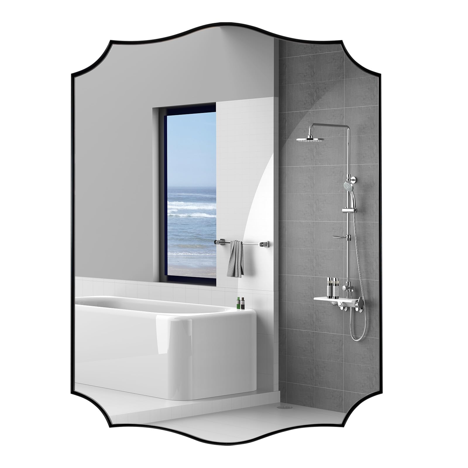 ANDY STAR Black Bathroom Mirror