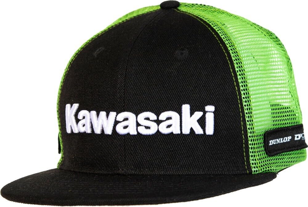 Racing Snapback Hat – Compatible with Kawasaki-Inspired Moto Style – Men's Cap for Dirt Bike, Motocross, and Off-Road Racing