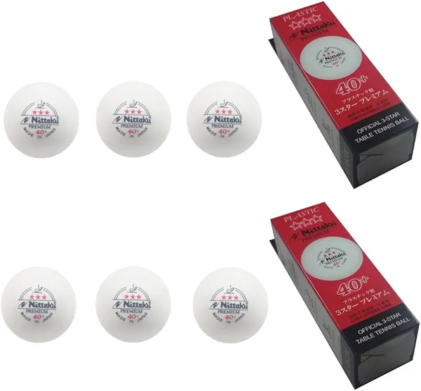 Nittaku 3-stars Premium 40+ Table Tennis Ball (Pack of 6)