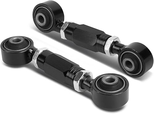 Kit de ajuste de dedo inferior trasero de aluminio brazos de control negros compatibles con Civic Integra CRX Del Sol