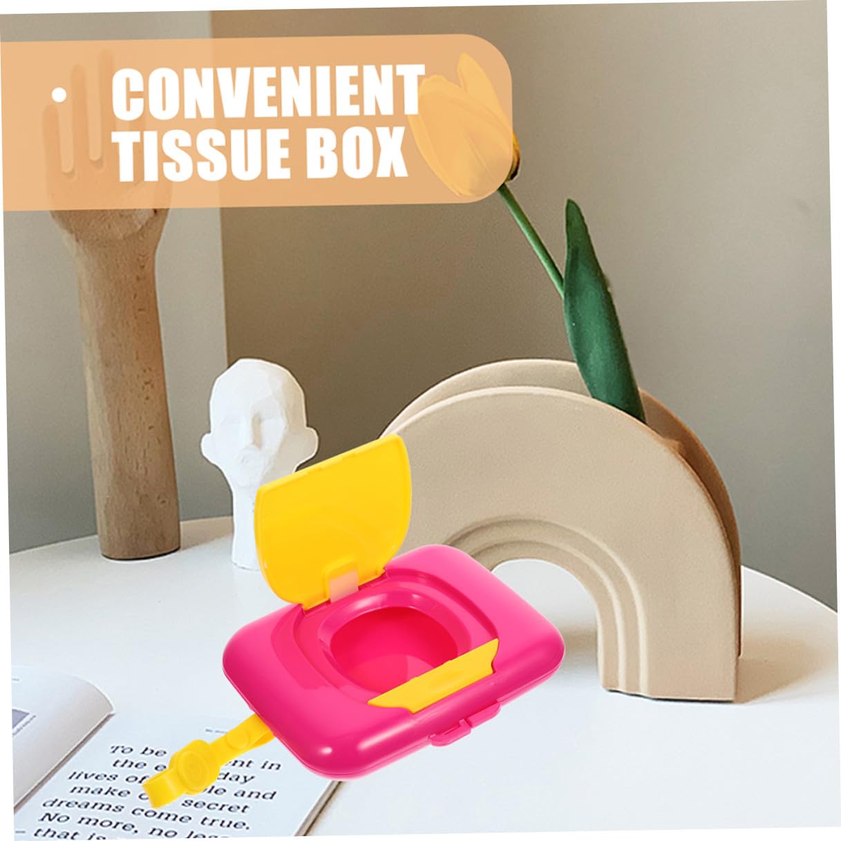 IMIKEYA 5 Set Dispenser Salviette Umidificate Portatile Custodia Per Salviettine Igienizzanti Per Scatola E Riutilizzabile Leggera E Resistente Adatta 2 Pezzi * 5