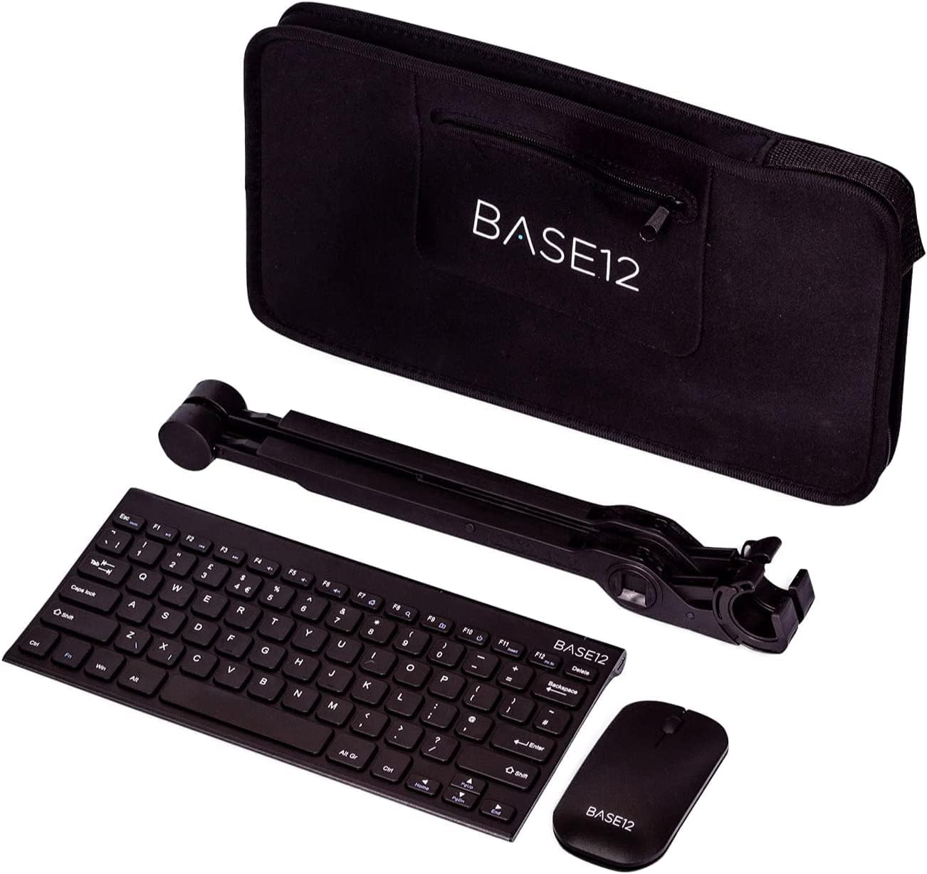 K2 Laptop Stand Bundle with Portable Height Adjustable Ergonomic Laptop Riser, Wireless Keyboard and Mouse and Protective Carry Case
