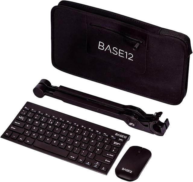 NEXSTAND K2 Laptop Stand Bundle with Portable Height Adjustable Ergonomic Laptop Riser, Wireless Keyboard and Mouse and Protective Carry Case