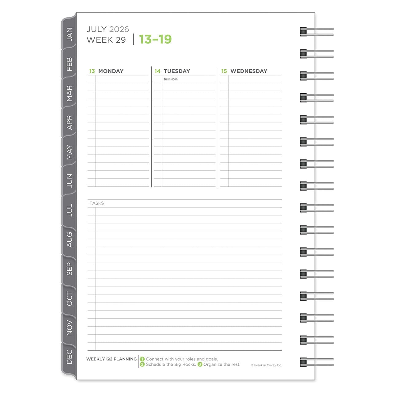 FranklinCovey - Agenda settimanale a spirale con 5 scelte (luglio 2026 - giugno 2027, classico)