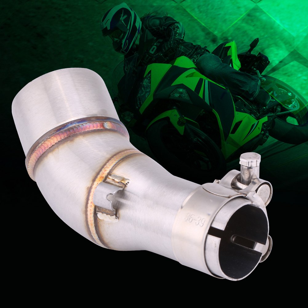 Keenso Terminale di Scarico Tubo di Scarico Intermedio Tubo di Scarico Tubo di Collegamento di Scarico Moto Raccordo Adattatore Tubo di Scarico