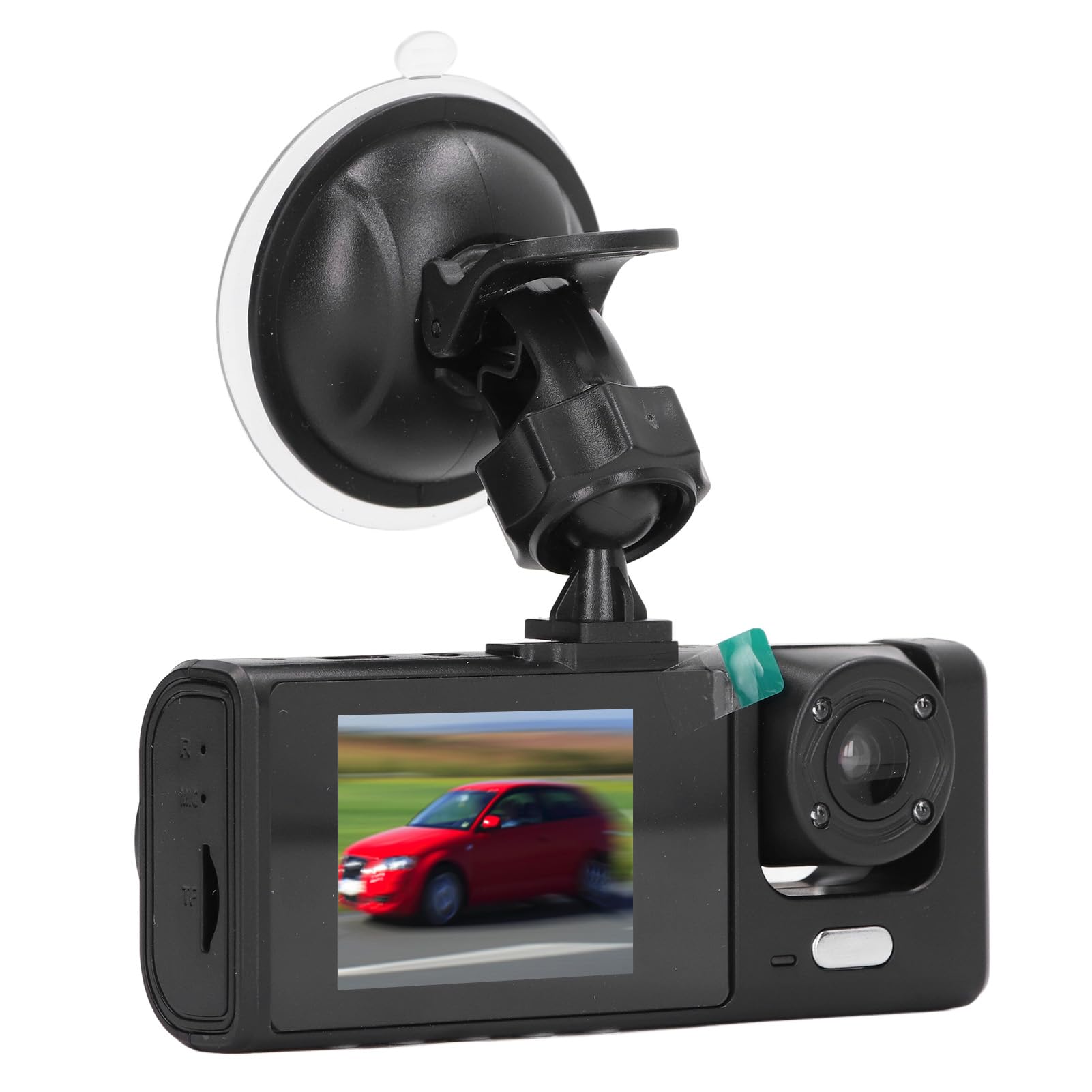 3 Channel Dash Cam, Night 3 Lens Front Rear Built in Camera 2.0 in Mini USB 5V 2A HD Car Dashboard Recorder, with Advanced Night, for All Round Monitoring