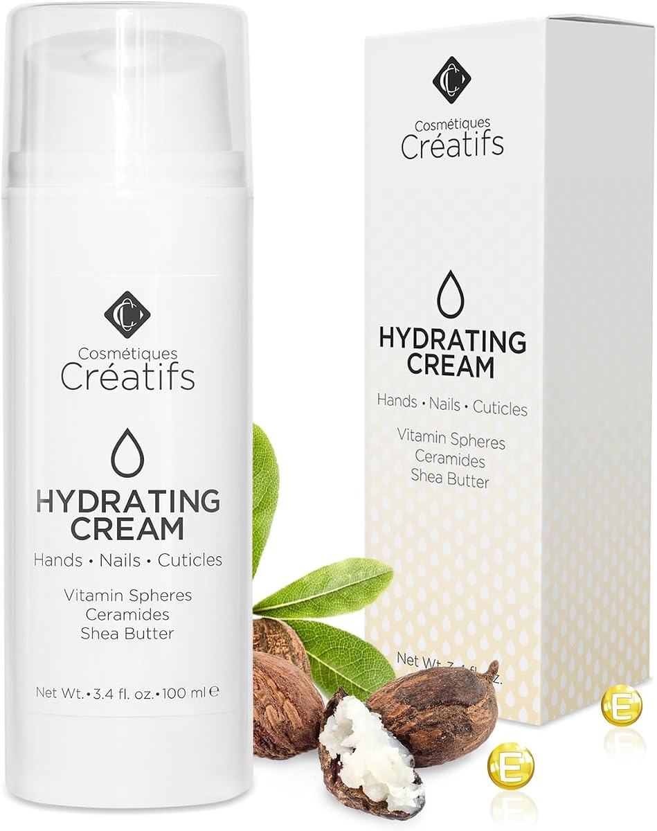 Moisturizing Hand Cream for Dry, Cracked Hands, Nails and Cuticles - 3.4 fl. oz. - Anti-Aging Skin Moisturizer with Vitamin E, Shea Butter, and Ceramides