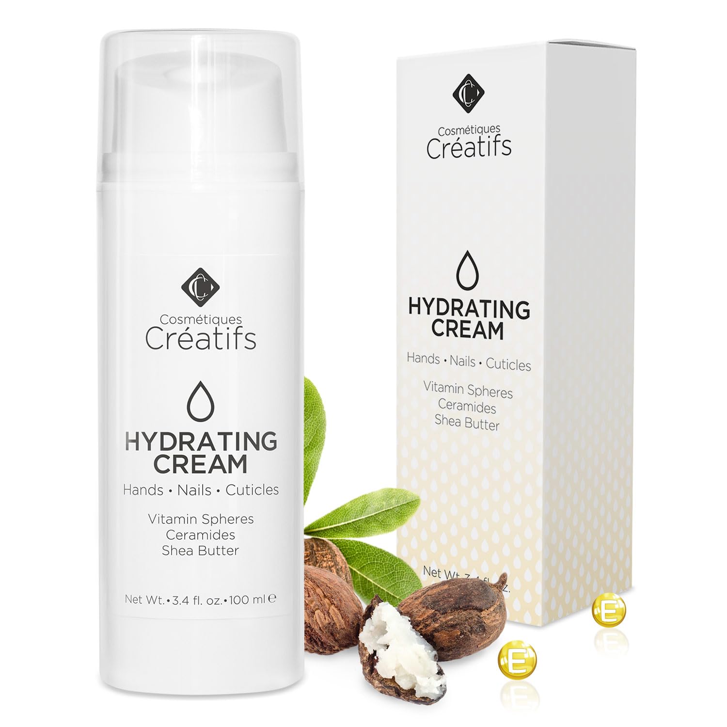 Moisturizing Hand Cream for Dry, Cracked Hands, Nails and Cuticles – 3.4 fl. oz. – Anti-Aging Skin Moisturizer with Vitamin E, Shea Butter, and Ceramides
