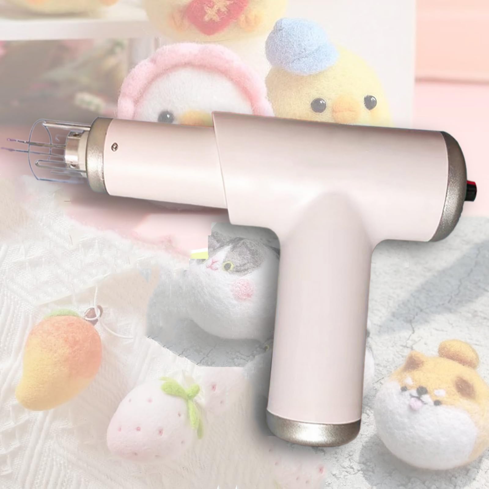 XCSCUK Electric Wool Felting Tool, Needle Felting Machine Tools, Craft Wool Felt DIY Stitch, Built-in Speed Regulator,for Needle Felting, Wet Felting