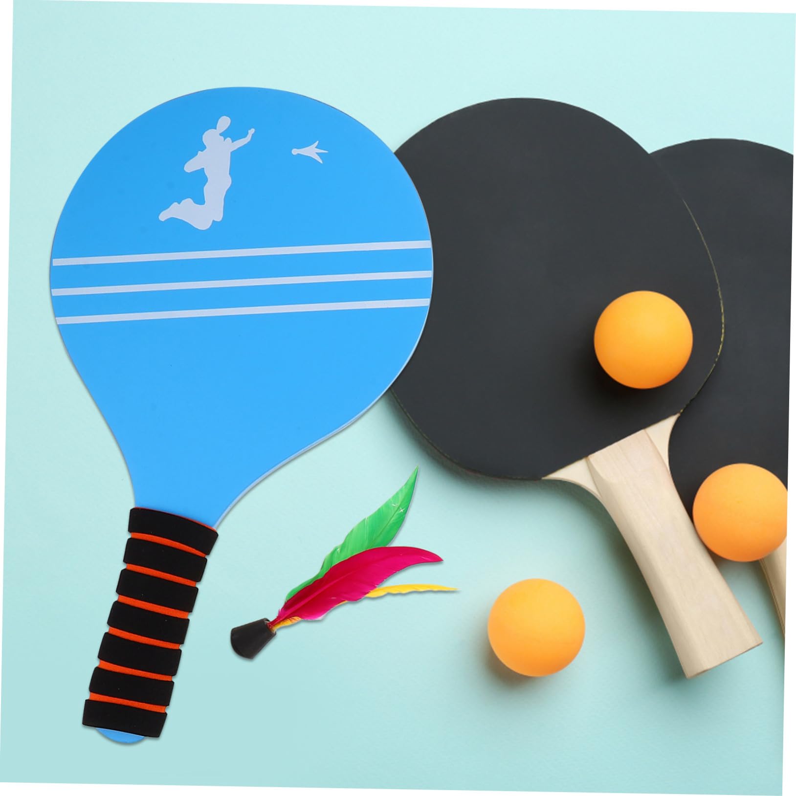 Paddle Ball Beach per Adulti Racchette Badminton Resistenti per Indoor e Outdoor Kit Sportivo Versatile con Shuttlecock e Pallina per Famiglia e Ragazzi