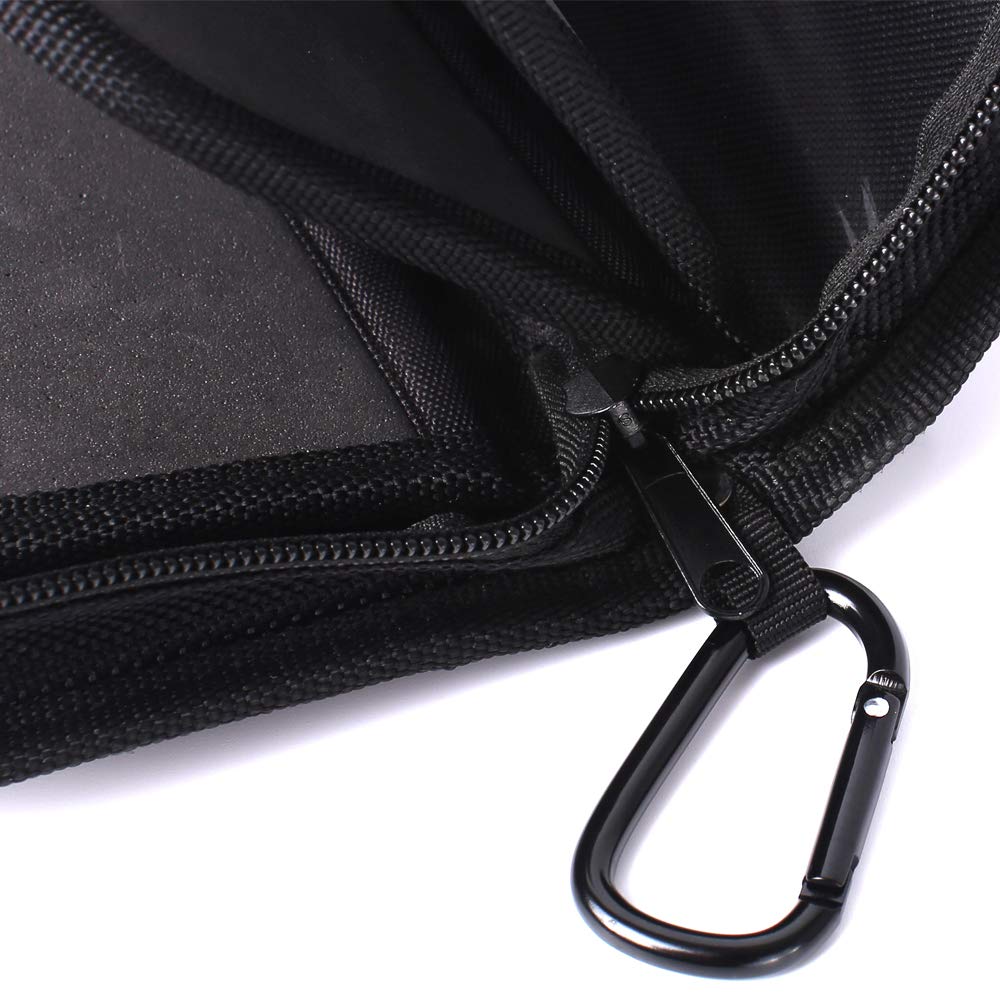 Kylebooker Przechowywanie przynęt torba do przechowywania przynęt spinningowych przynęty portfel etui muchy pudełko, Czarny, 7.28x4.9x2.16inch, Torba na przynętę wędkarską