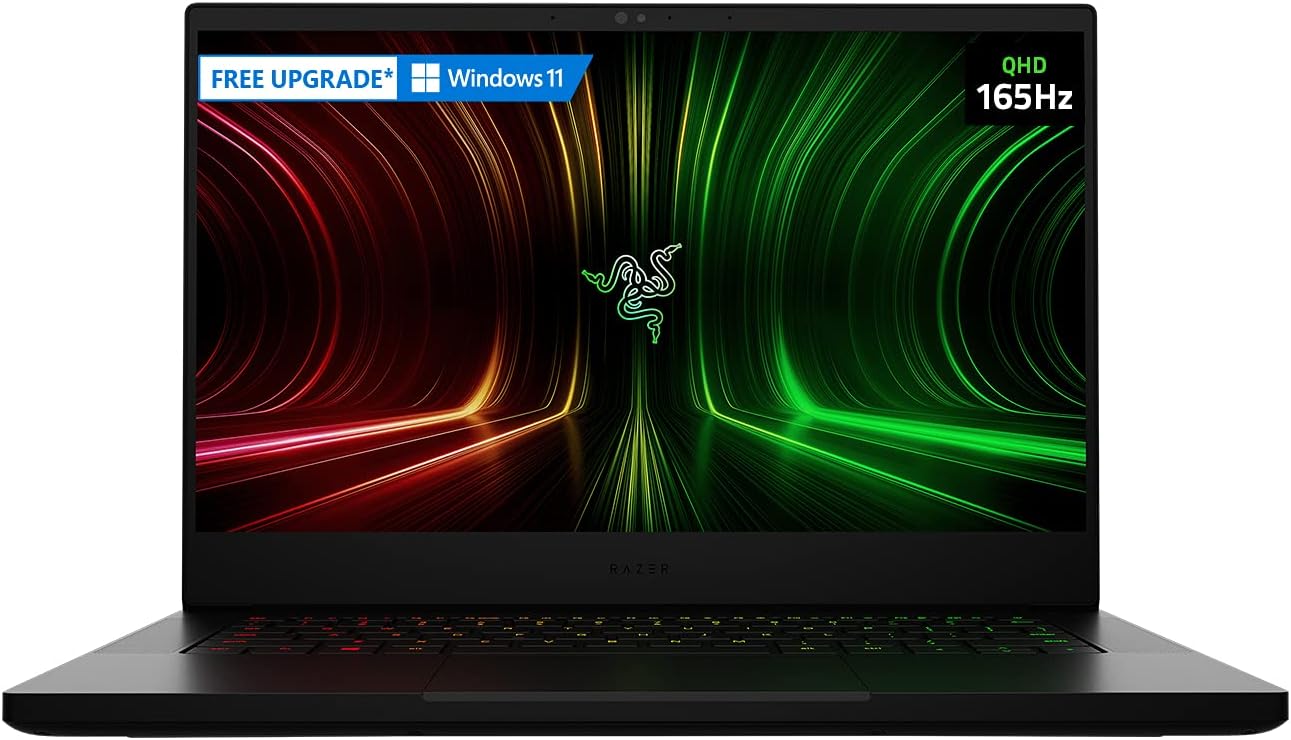 Razer   Blade  14 Gaming Laptop: AMD Ryzen 9 5900HX 8 Core, NVIDIA GeForce RTX 3070, 14" QHD 165Hz, 16GB RAM, 1TB SSD - CNC Aluminum - Chroma RGB - THX Spatial Audio - Vapor Chamber Cooling