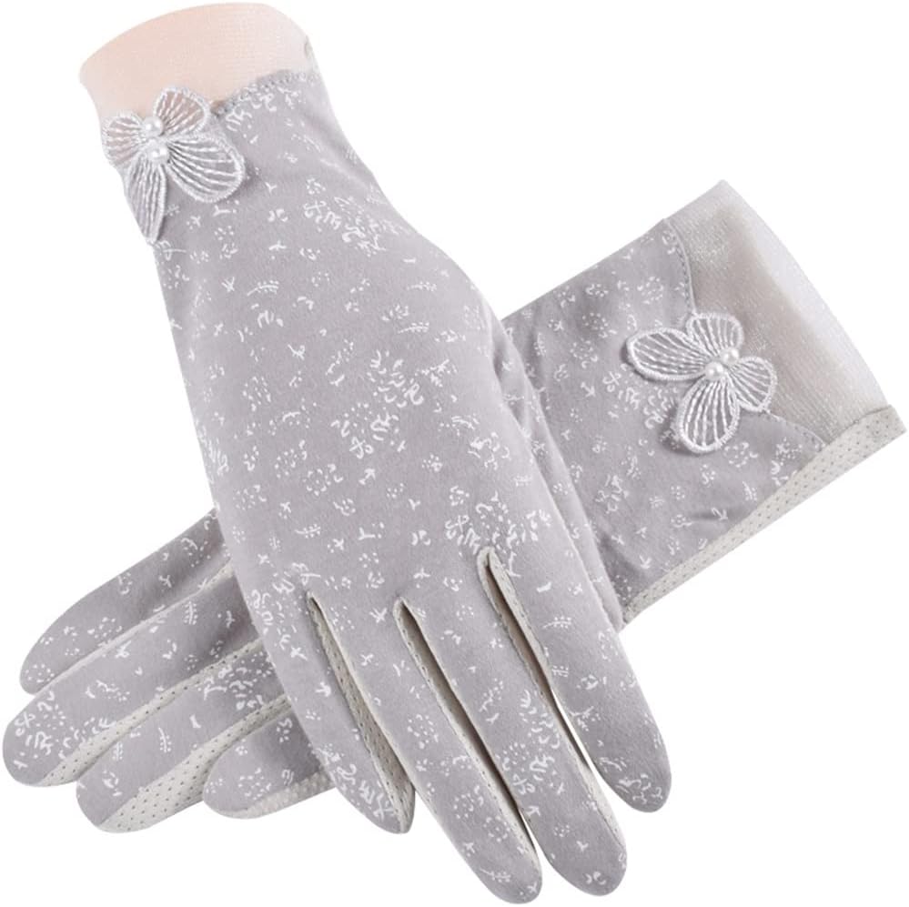 Gloves Women's Spring and Cotton Touch Screen Short Riding Thin Breathable Sweat-Absorbing