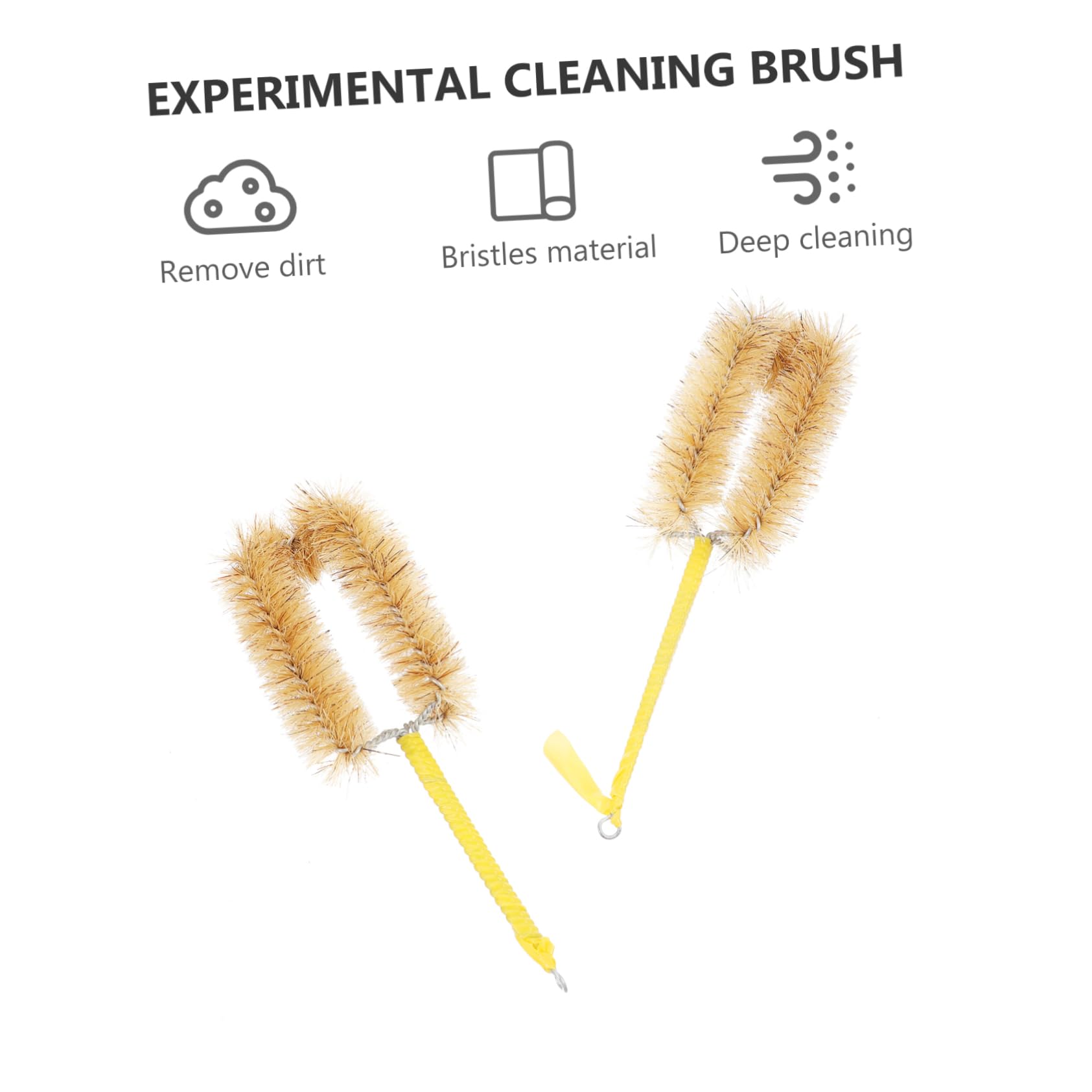 HOMOCONO 4pcs Beaker Brush Tube Cleaning Brush Water Bottle Cleaner Bristles Labs Brush Bristles Flask Brush Scientific Cleaner Brush Flask Cleaning Brush Narrow Neck Bottle Brush Pig Hair