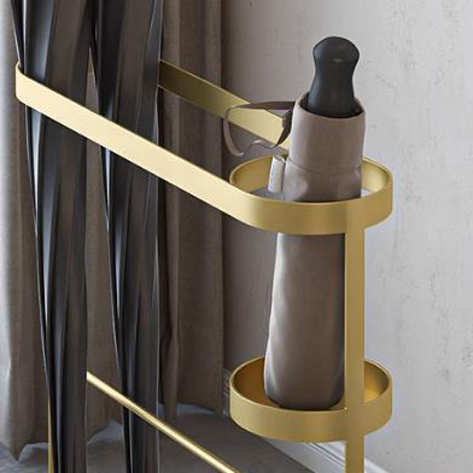 Schirmständer Freistehender Schirmständer, Schirmhalter, Schirmständer aus Metall, Dekoration for den Innen- und Außenbereich, for lange und gefaltete Schirme Regenschirmhalter(Schwarz)