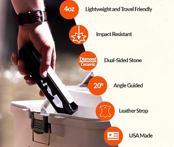 Wicked Edge Venture WE20 Hand Held Angle Guided Knife Sharpener | Portable