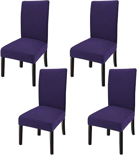 Miniatura 30 de GoodtoU Fundas para sillas de comedor negras, juego de 2, fundas elásticas y suaves para sillas de comedor, fundas protectoras lavables y extraíbles