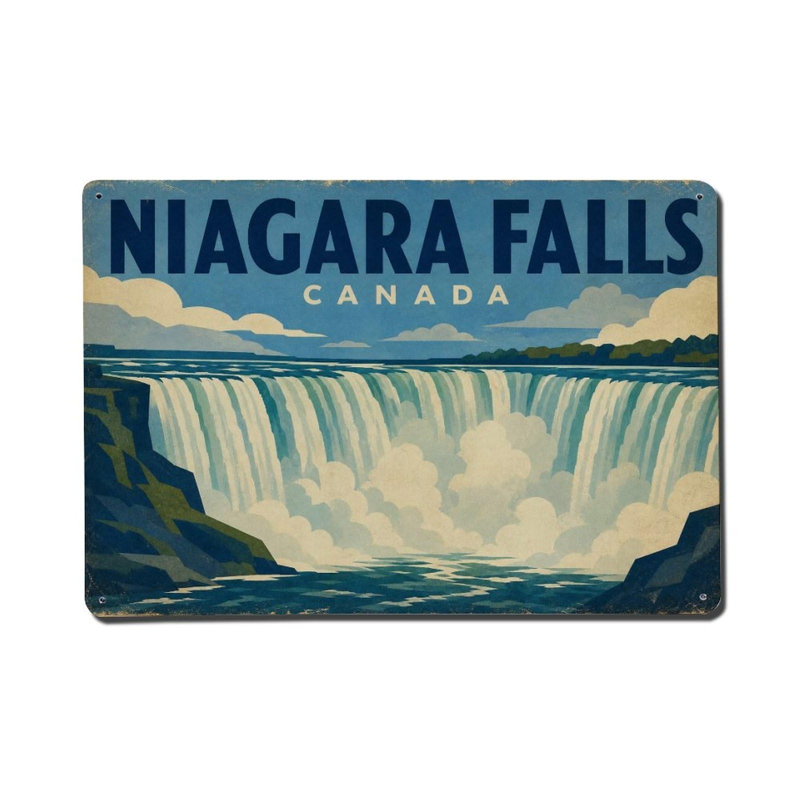 Retro Travel Canada Niagara Falls Metal Tin Sign