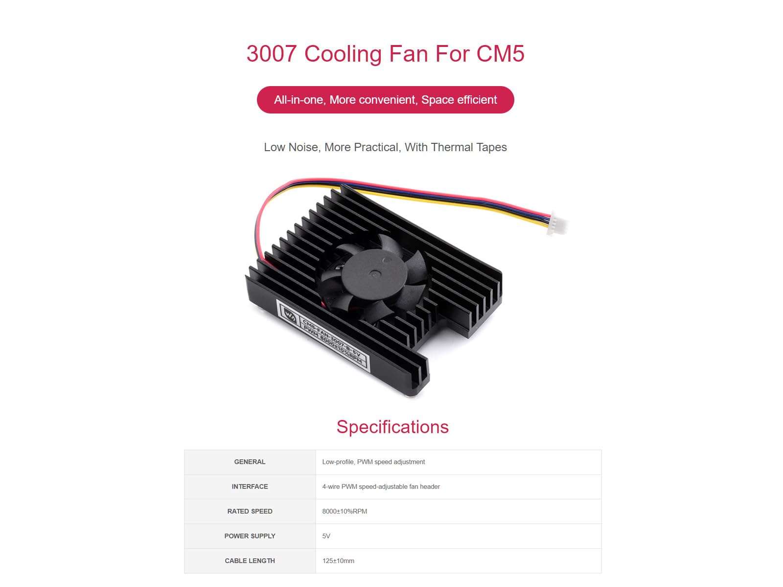 Amazon.co.jp: Raspberry Pi Compute Module 5用冷却ファン、CM5