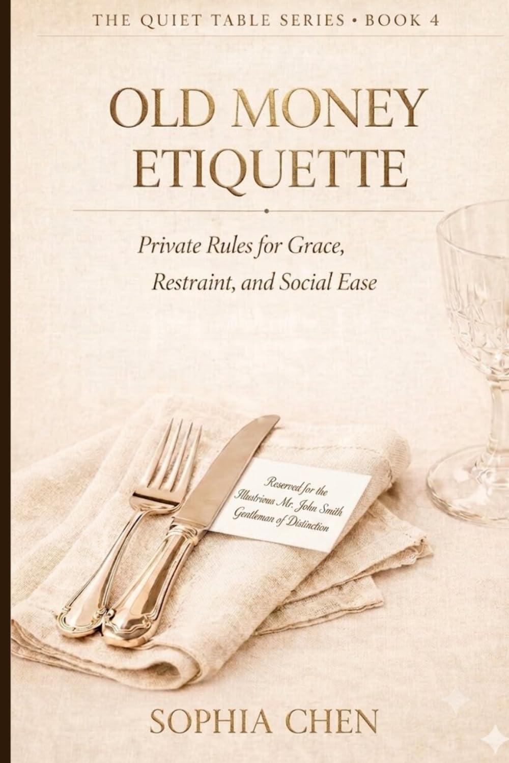 OLD MONEY ETIQUETTE: Private Rules for Grace, Restraint, and Social Ease (Quiet Luxury Table Series)