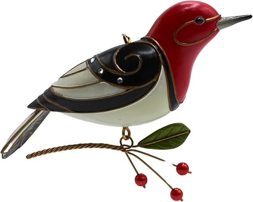 Hallmark - Adorno de cabeza roja con diseño de pájaro carpintero Hallmark - Adorno de cabeza roja con diseño de pájaro carpintero