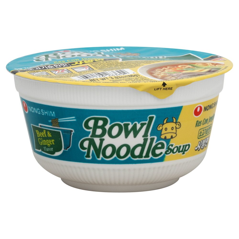 Nongshim, Noodle Soup Bowl Beef Flavor, 3.03 Ounce