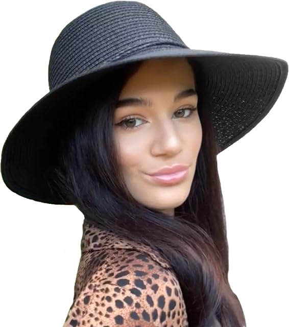 TOSKATOK® Ladies Womens Floppy Foldable Summer Sun Hat UPF 50+ Protection Wide Brim-