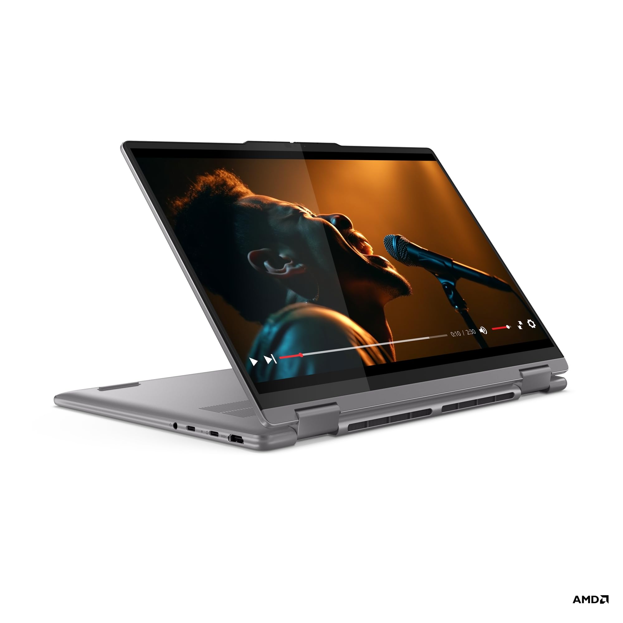 Lenovo Yoga 7 2-en-1 14AHP9 - Ordinateur Portable AI 14'' WUXGA OLED (AMD Ryzen 5 8640HS, RAM 16Go, SSD 512Go, AMD Radeon 760M Graphics, Windows 11 Home) Clavier rétroéclairé AZERTY Français - Gris