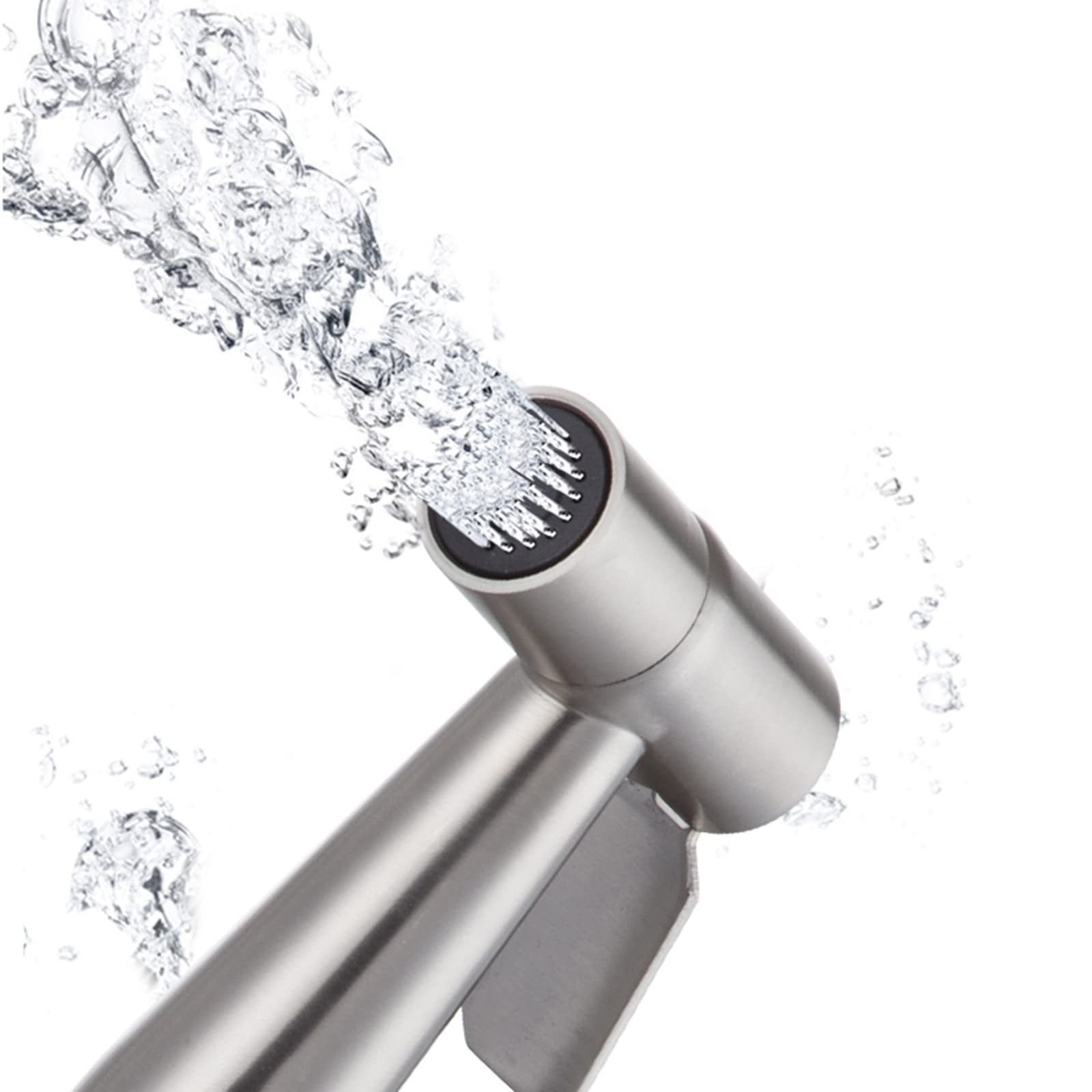 Przenośny opryskiwacz do toalety Opryskiwacz do pieluch ze stali nierdzewnej dla dzieci Portable Brushed Portable Sprayer Head for WC z wężem i wspornikiem, do mycia kobiet