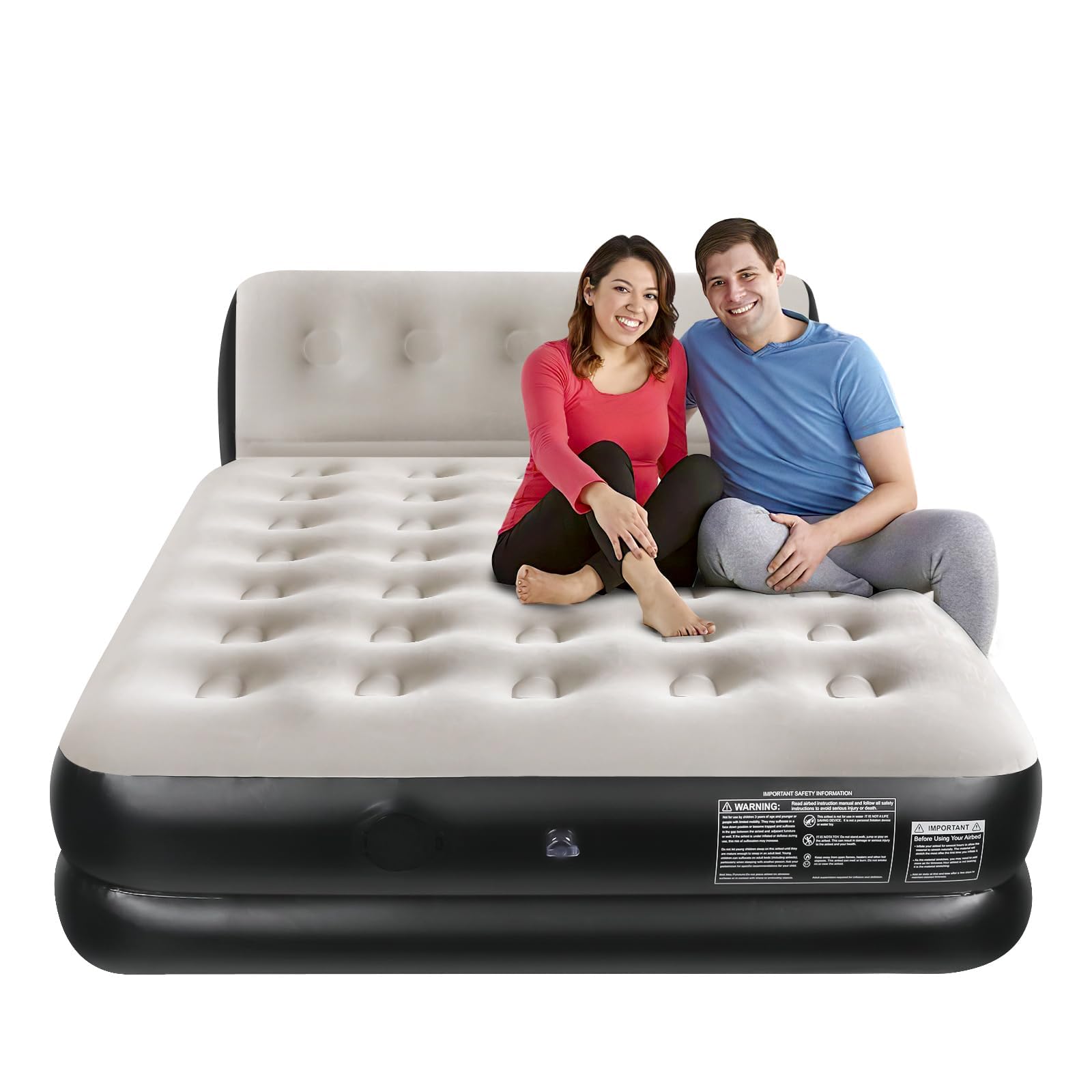 DIMAR GARDEN Queen Air Mattress with Headboard