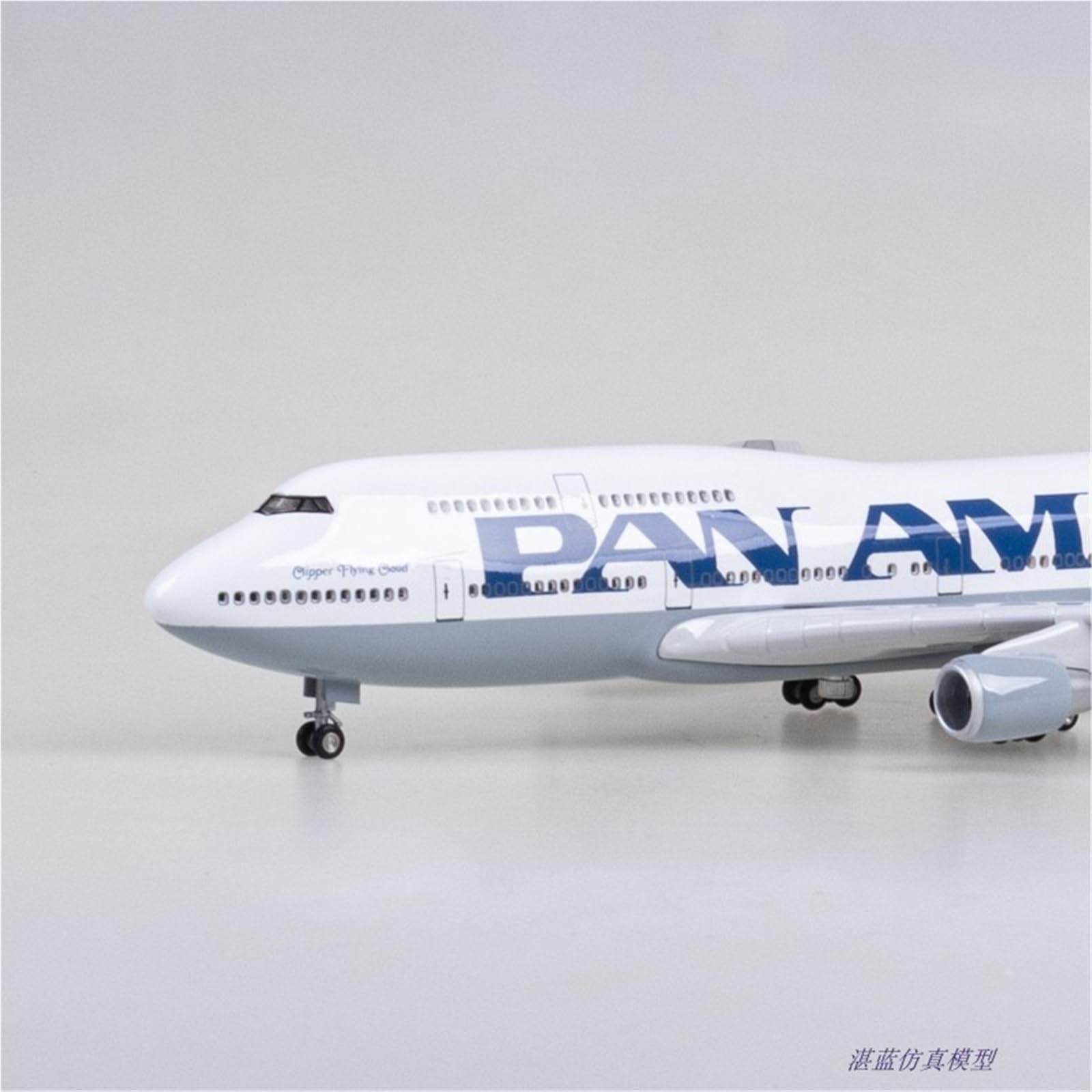Feng Shui， Repliki modeli samolotów Model samolotu w skali 47 cm ze światłem w skali 1:150 Pan Am dla Boeinga 747 Model samolotu Lotnictwo cywilne Samolot transportowy Miniaturowy (ze światłem)