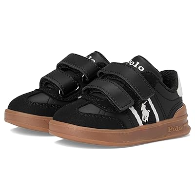 Polo Ralph Lauren Kids Heritage Court III EZ T Toe (Toddler) Kids Shoes Black/White