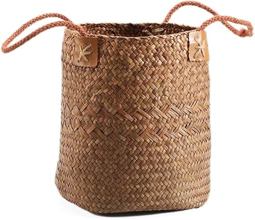 Blumentöpfe für draußen, Blumentöpfe, Gartentöpfe, Hängeeimer, Hängepflanzer, Blumentopf, Kleiner Blumentopf für den Haushalt, Hängevase, Blumentopf (Farbe: Braun, Größe: L)