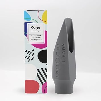Syos Alto Originals Saxophone Mouthpiece, Steady Model, 7 Tip Opening, Anthracite Gray (Easy to Play, Flexible & Homogeneous)