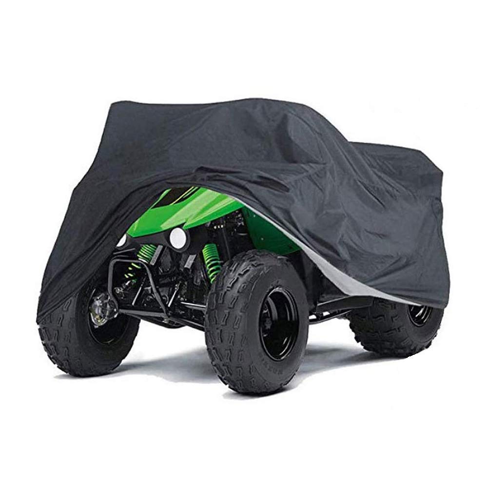Pokrowiec na ATV Wodoodporny， pokrowiec na quad odpowiedni do większości typów pojazdów ATV， quad， rower， całoroczny pokrowiec ochronny uniwersalny， czarny-XXXL 256 * 110 * 120CM