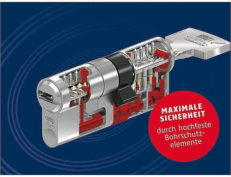 Knaufzylinder für ABUS Bravus.2500 MX Magnettechnik mit Sicherheitskarte und 3 Sicherheitsschlüssel und Notfallfunktion (K) (30/30K)