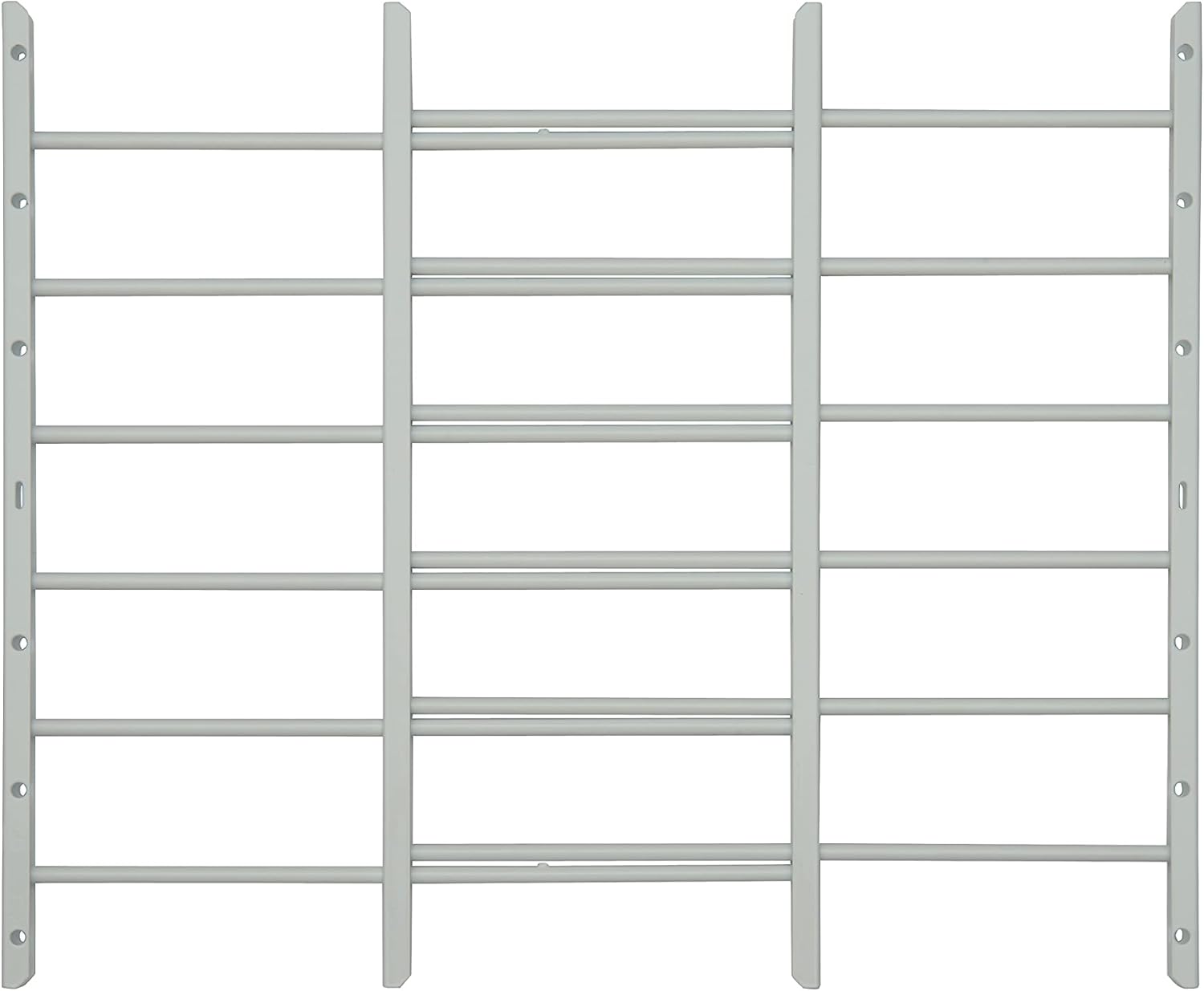 Grisham AWG Fixed Window Security Bars, (White, 6Bars) 26''H x 22''- 38''1/2 Adjustable Width Window Safety Guards for Children, Tubular Steel, Rust Resistant