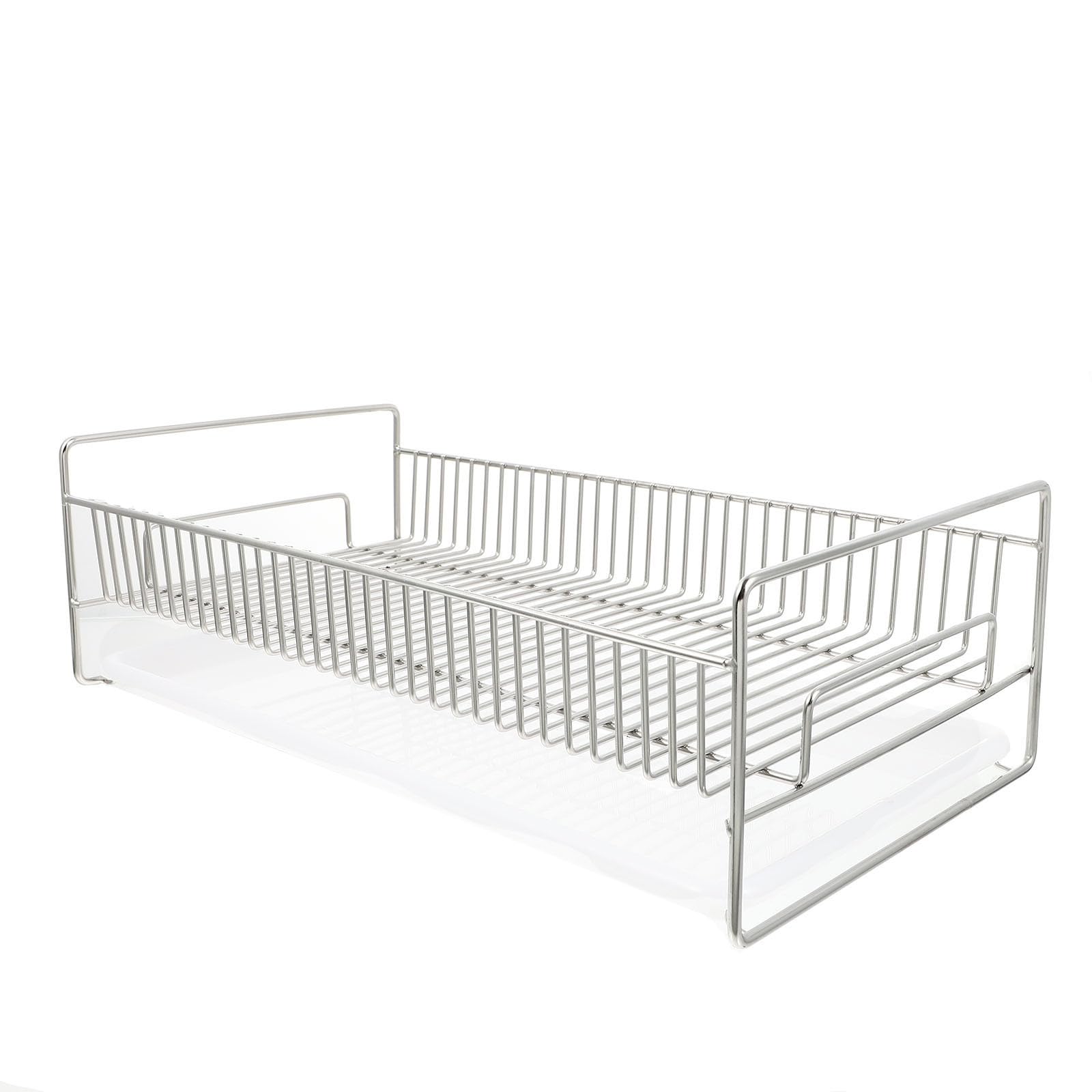 ibasenice Escurridor de Cocina de Acero Inoxidable Rejilla de Drenaje y Bandeja Recogegotas, Seguro Bordes Ásperos para Utensilios de Cocina