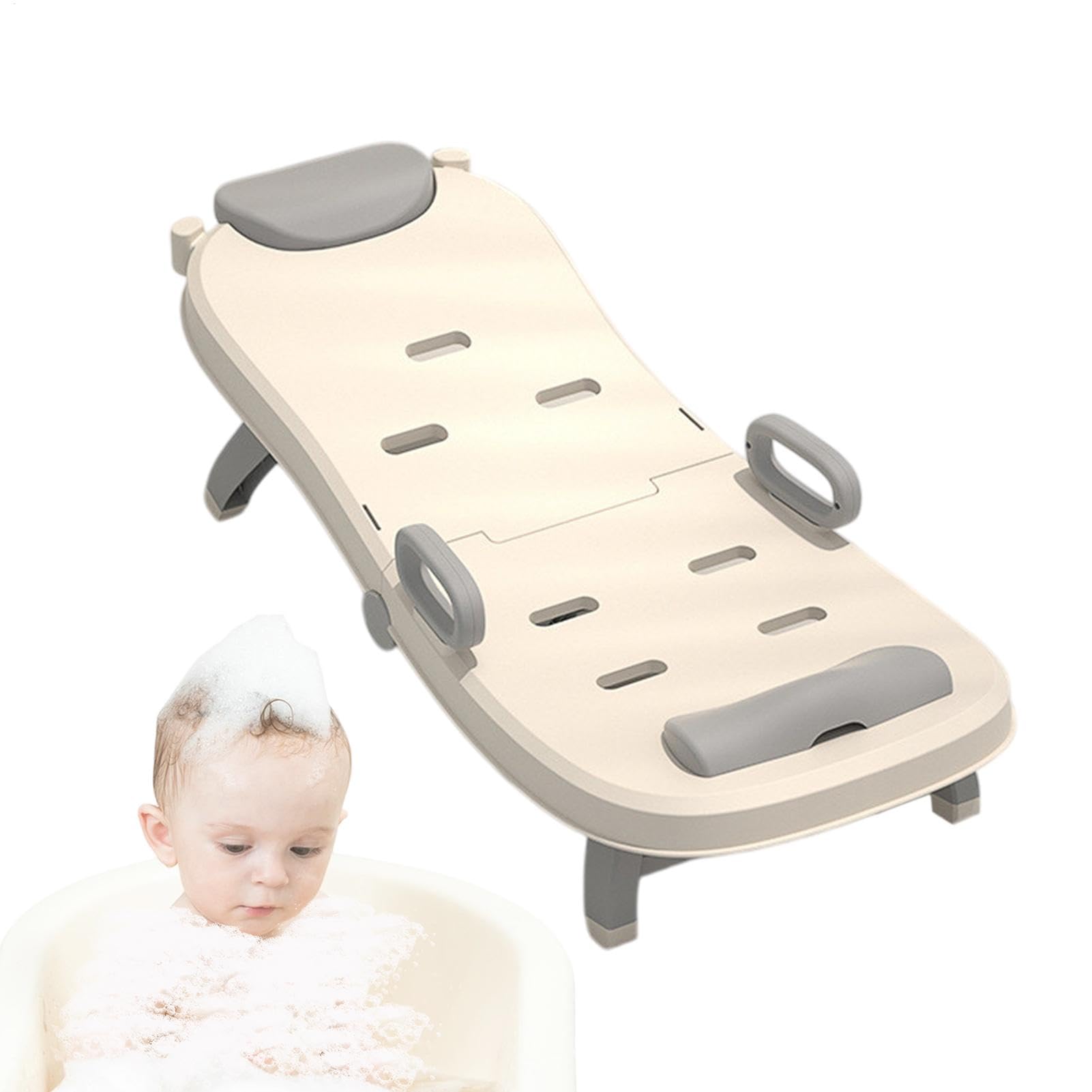 Shampoostuhl für Kleinkinder, Haarwaschstuhl für Kinder, verstellbares Bett zum Waschen von Kinderhaaren, tragbarer Liegesessel für Baby-Shampoo