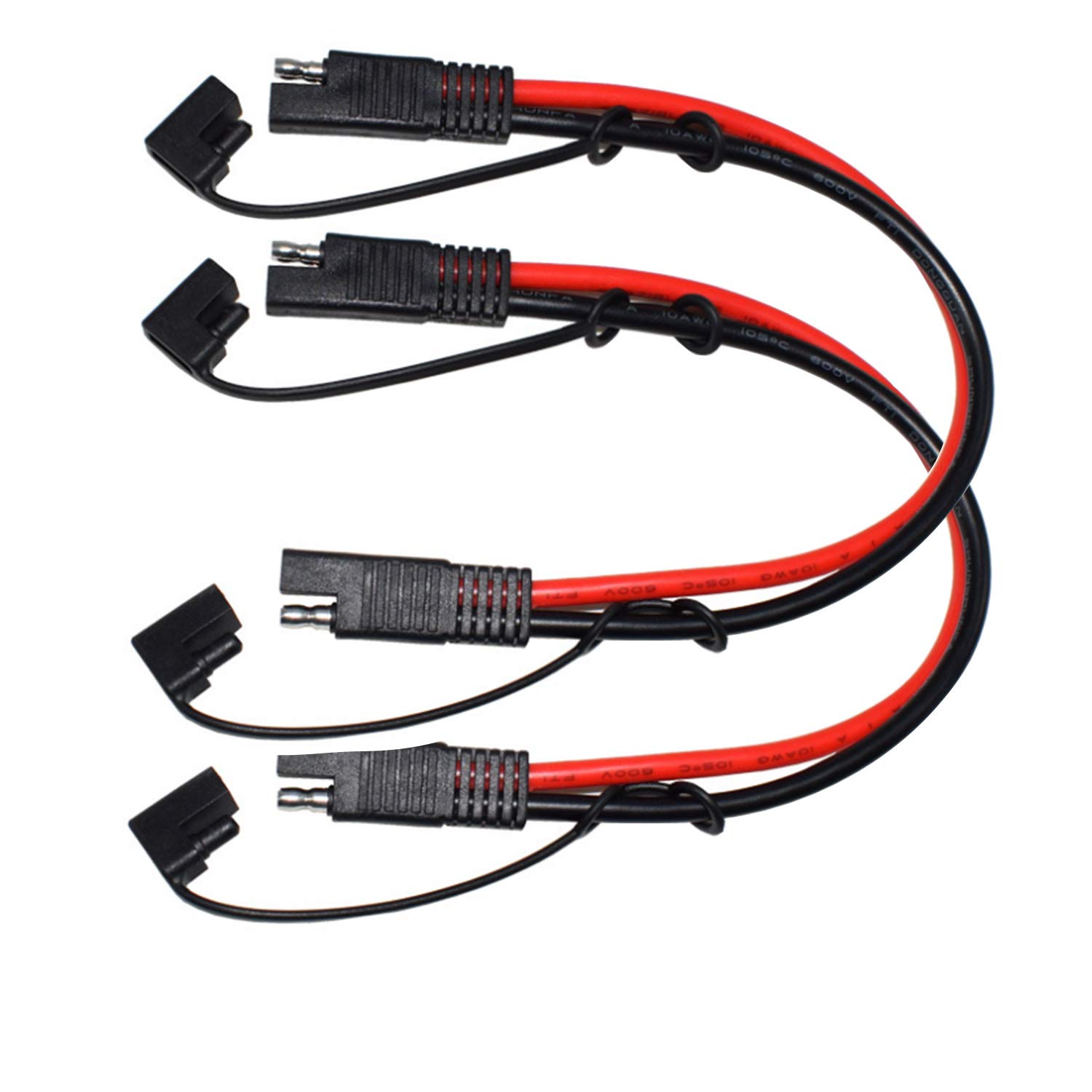 LIXINTIAN10AWG [2 Pack ] SAE Power Automotive Extension Cable, SAE to SAE DC Power Quick Disconnect/Connect Wire Harness SAE Connectors with Dust Cap -30cm