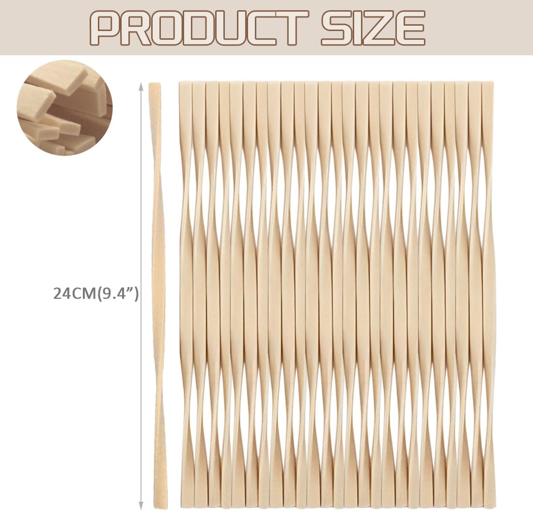 25PCS Volatile Sticks Reed Diffuser Sticks 7mm x 9.5 inch Twisted, Natural Fiber Rattan Wood Sticks for Home Fragrance, Artistic Shape for Larger Air Contact