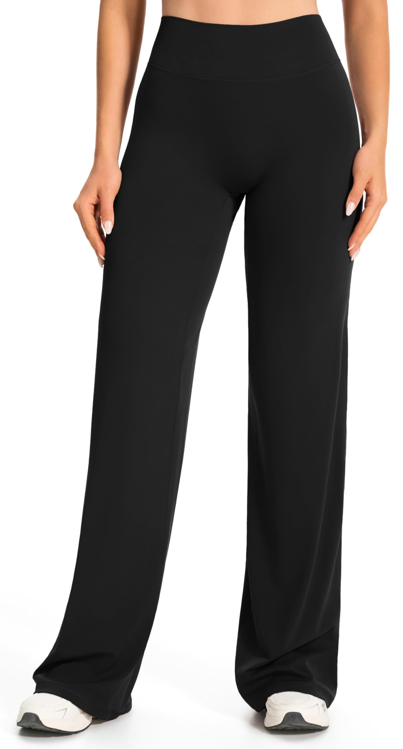 JOYSPELS Straight Leg Leggings Damen Flared Petite/Regular/Lang/Extra Lang | Yogahose Hohe Taille Sport Gym Schlaghose