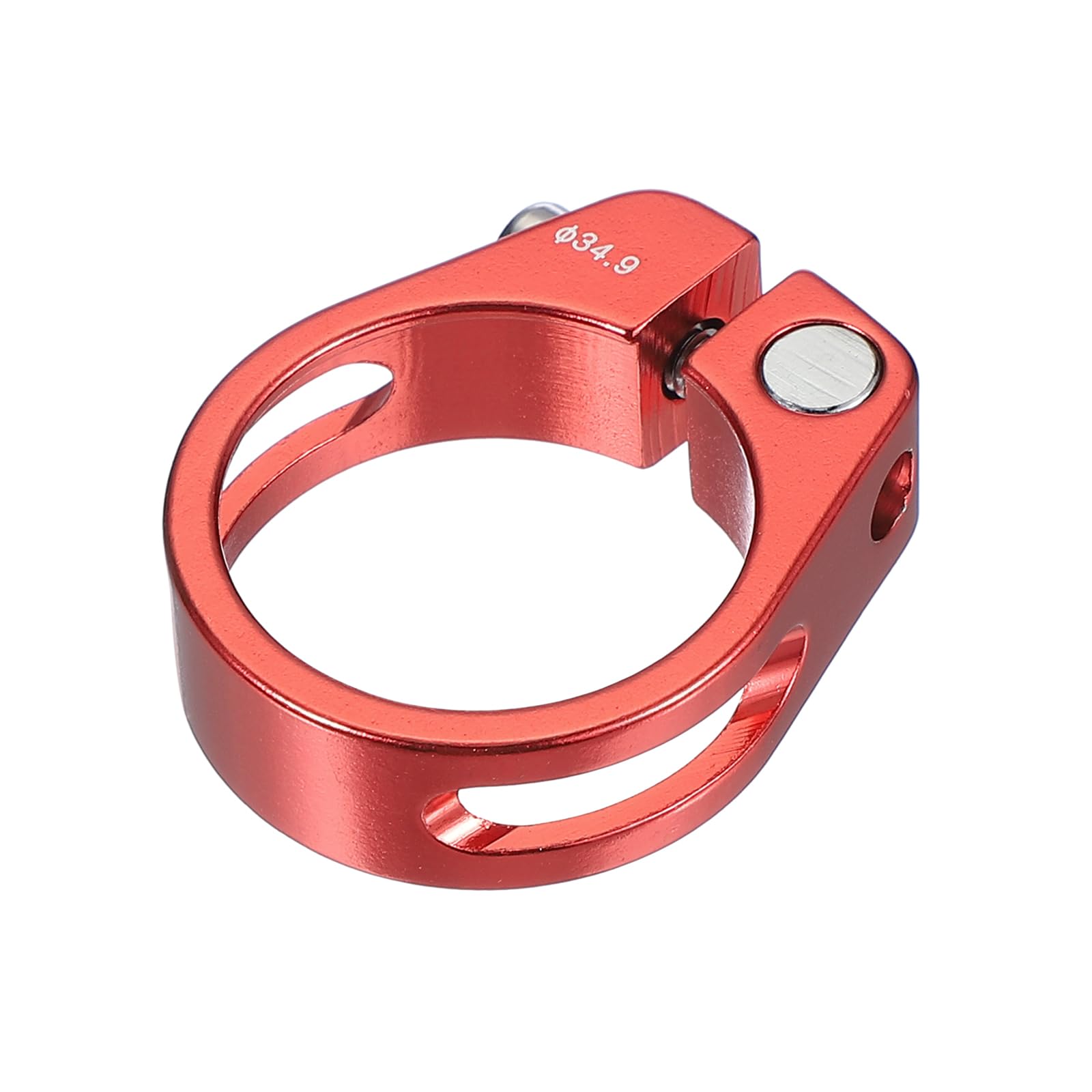 PATIKIL 34.9mm Cycles Bike Seat Post Clamp, Aluminum Alloy Seat Tube Clip Bike Quick Release Clamp for Mountain Bike Road Bike Gear Track Bike Folding Bike Red — image 1