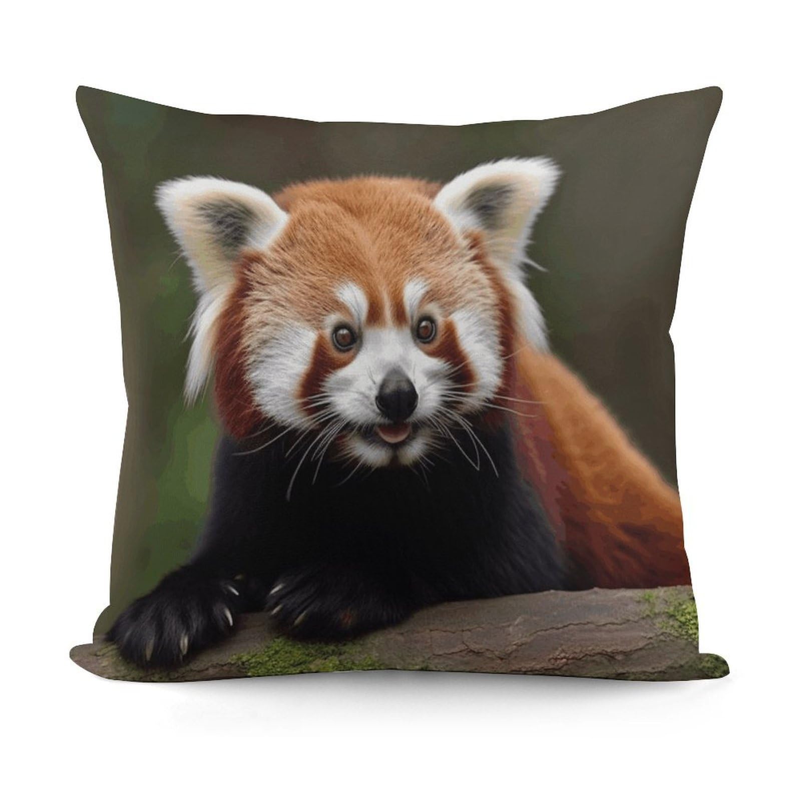 VstaDank Animal Red Panda Throw Pillow Covers 18x18 Inch Soft Couch Home Decor Cushion Cover Comfortable Plush Square Cushion Case Farmhouse Decorative Pillowcase for Living Couch