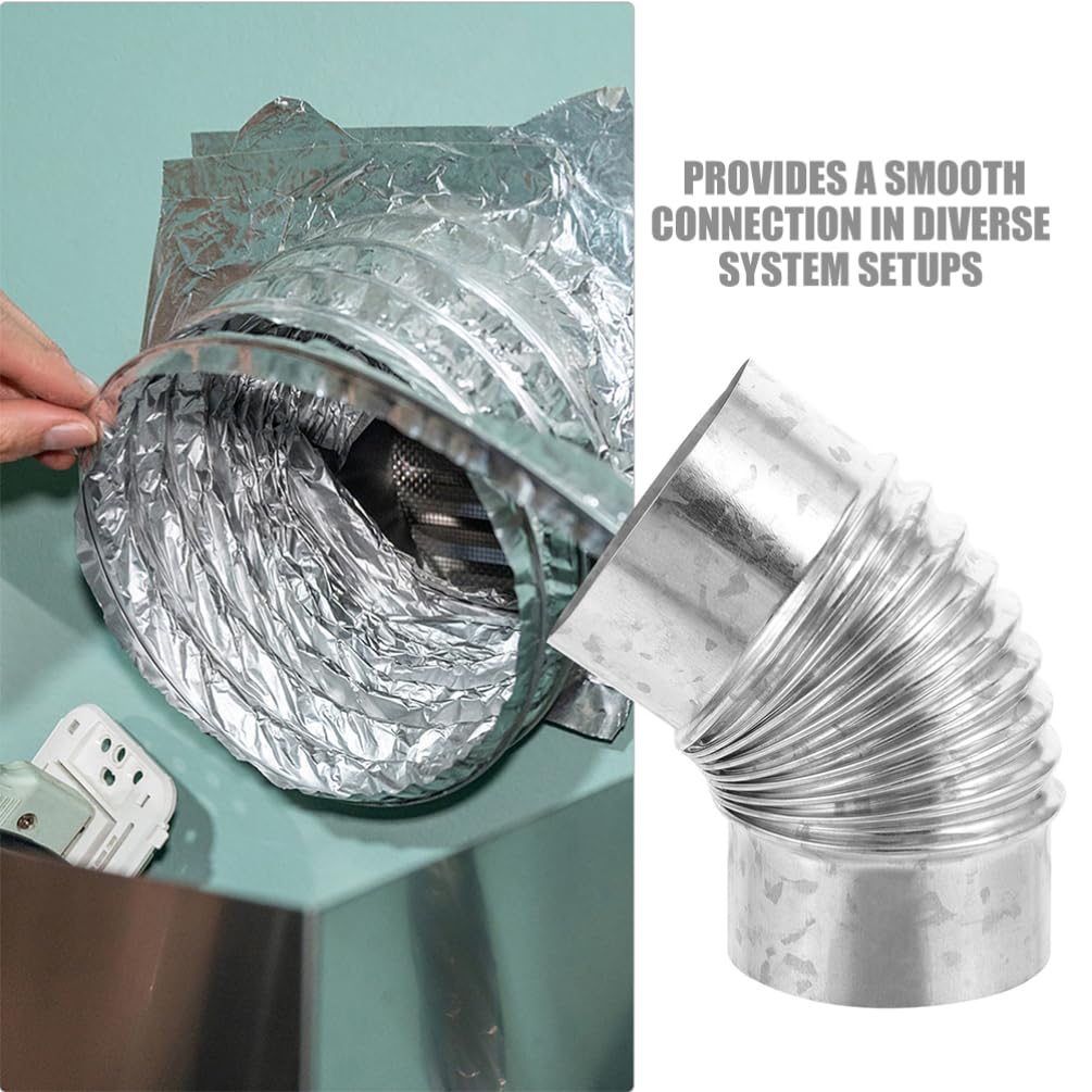 OSALADI Tubo Adattatore Gomito per Condotto Fumario Prolunga per Stufa a Legna Realizzato in Materiale Zincato Design Connettore per Condotti Interni
