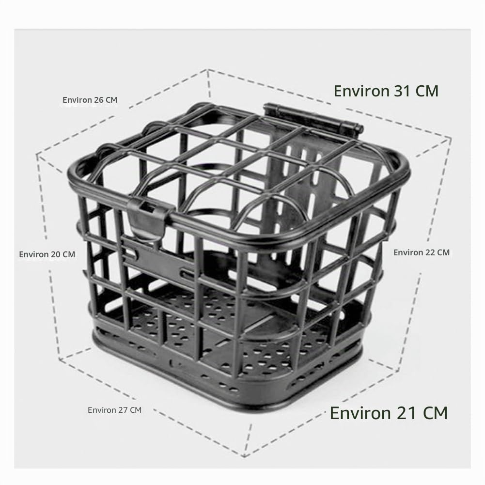 Panier avant de vélo de grande capacité anti-extrusion en polypropylène amovible avec couvercle pour vélo électrique