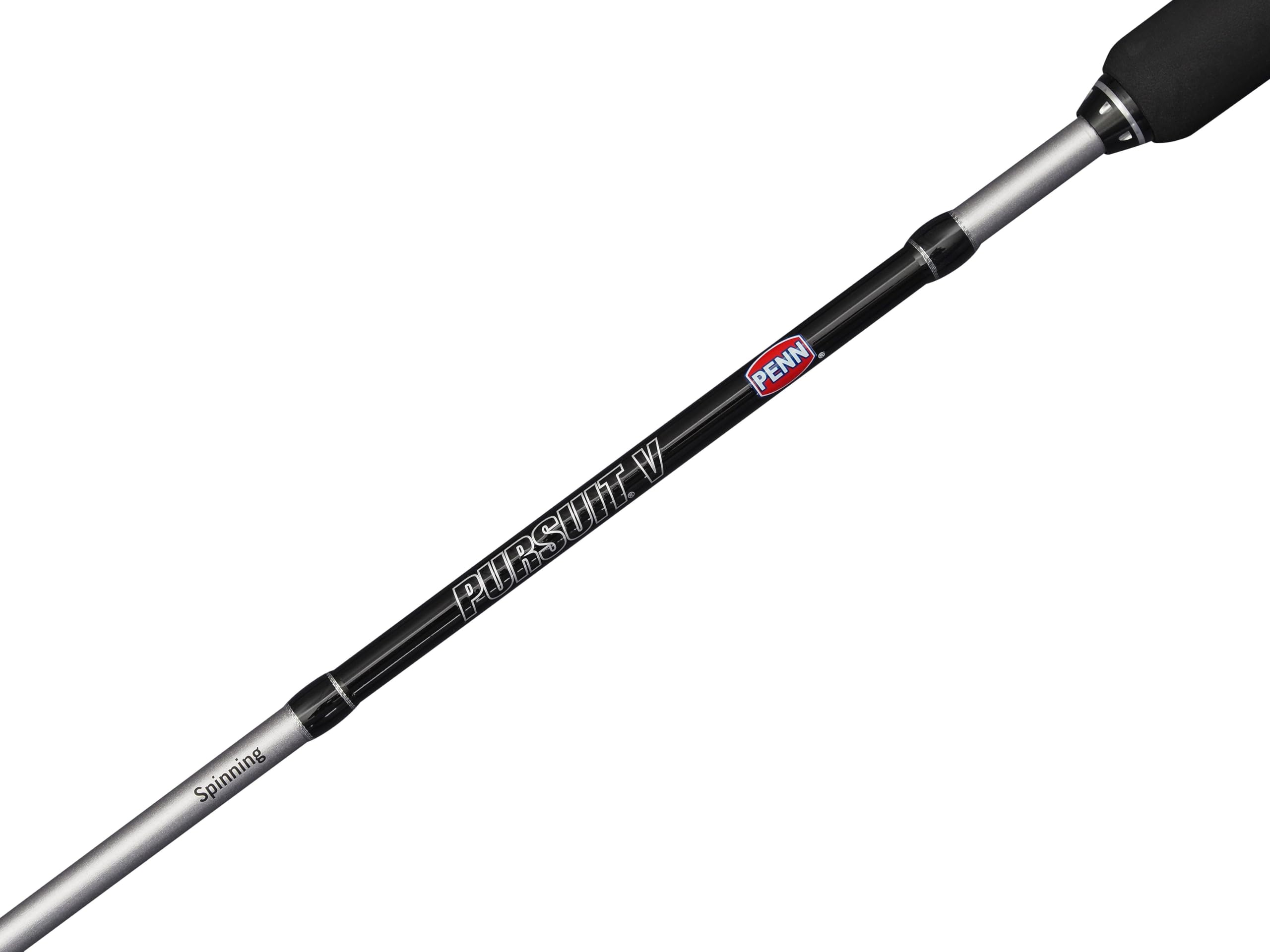 PENN Pursuit V Spinning Combinación de caña y Carrete | Equipo Completo para Pesca en Agua Salada | Freno de Fibra de Carbono | 4+1 roientos de Bolas sellados | Múltiples Opciones
