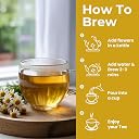 BLUE TEA - Chamomile Tea - 30 g - 50+ Cups | SLEEP & RELAXATION | Herbal Tea - Caffeine Free - Flower Based - Non-Bitter | Reusable Pet Jar gallery image