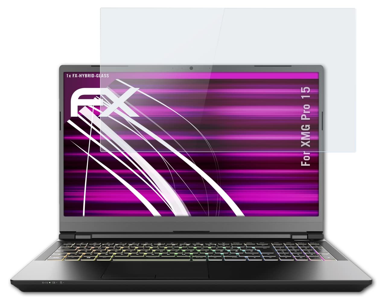 Plastic Glass Protective Film compatible with XMG Pro 15 Glass Protector, 9H Hybrid-Glass FX Glass Screen Protector of plastic